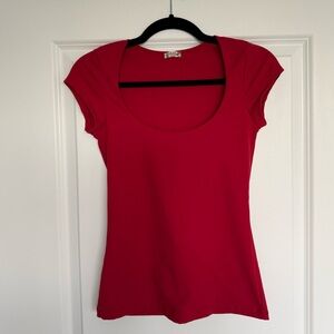 Free People Intimately Sunfade Clean Lines Baby T-Shirt in Salsa Red size Small